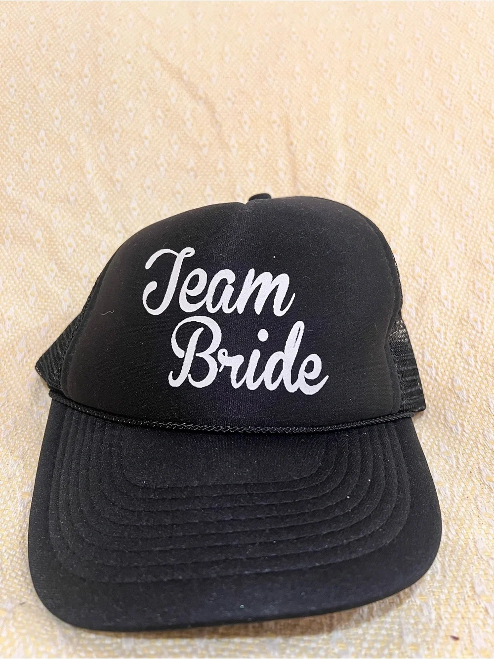 Team Bride Black Trucker Hat